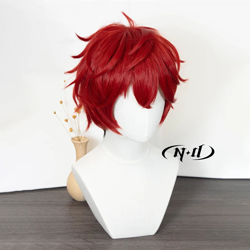 Wig Cosplay ND Hiiro Amagi Potongan Rambut Wig Rambut Cosplay Bintang Ensemble untuk Pesta Tema Kostum Comic Con Coser Tahan Panas