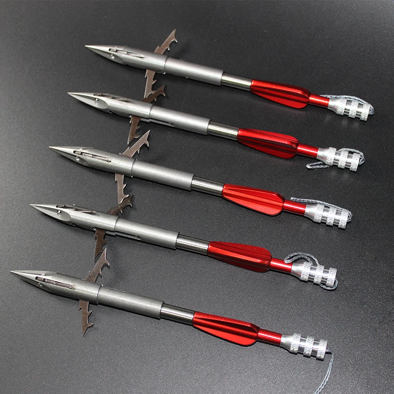 Fishing Tools 1pcs Fishing darts Stainless Steel Barb Shooting Fishings Arrows Catapult Fishing Dart Broadhead Arrowhead Tool