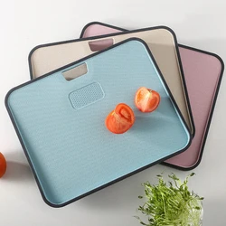 Double sided multifunctional wheat straw plastic cutting board for cutting meat, vegetables and fruits