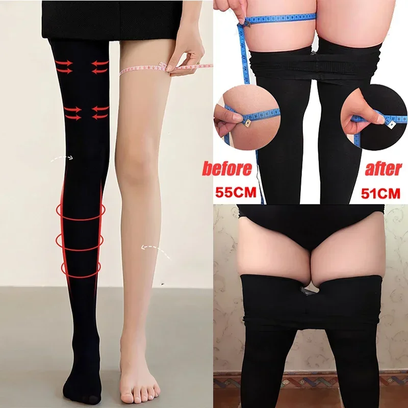 1000D Super Pantyhose Compression Stocking Fat Burn Slimming Anti Cellulite Tights Control Leg Shaper Weight Loss Stockings