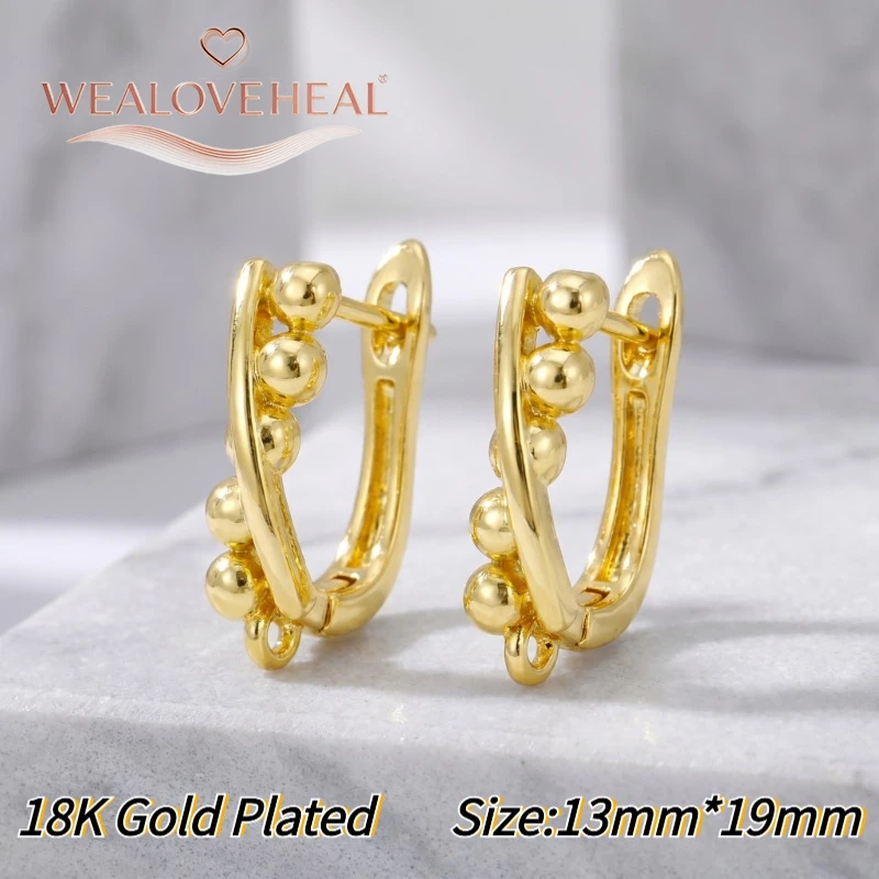 schmuckherstellung zubehör，18K vergoldeter Messing-Ohrringhaken mit Mikro-Zirkonia-Besatz und offenem Öhrchen für handgefertigten DIY-Schmuck, Zubehör und Schmuckkomponenten – Detail 26
