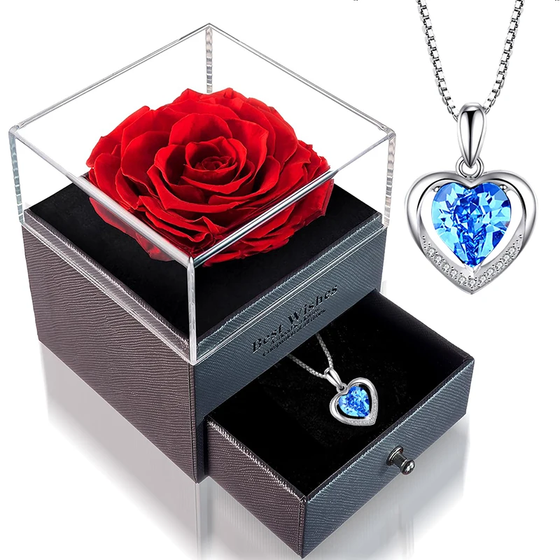 

Eternal Heart Pendant Necklace - Perfect For Anniversaries & Birthdays - Gift Box And Card To Mom, Wife, Or Girlfriend