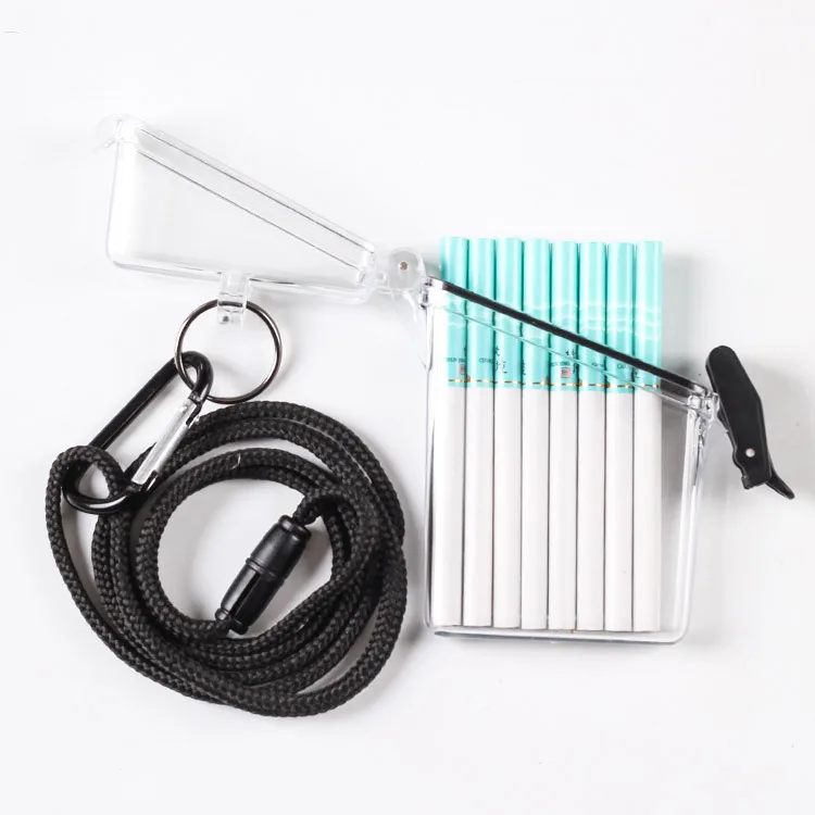 Waterproof Cigarette Case Badge Clear Safe Card Holder with Lanyard for Cards, Coin and Money Durable Locker Dry Box