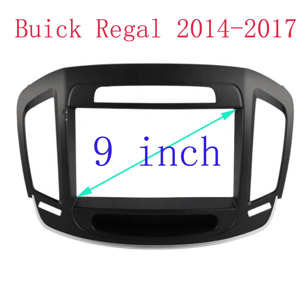 RSNAVI 9 INCH Car 2 Din Radio Stereo Fascia Frame for Buick Regal 2014-2017 9Inch Big Screen DVD Player Face Dash Mount Trim Kit