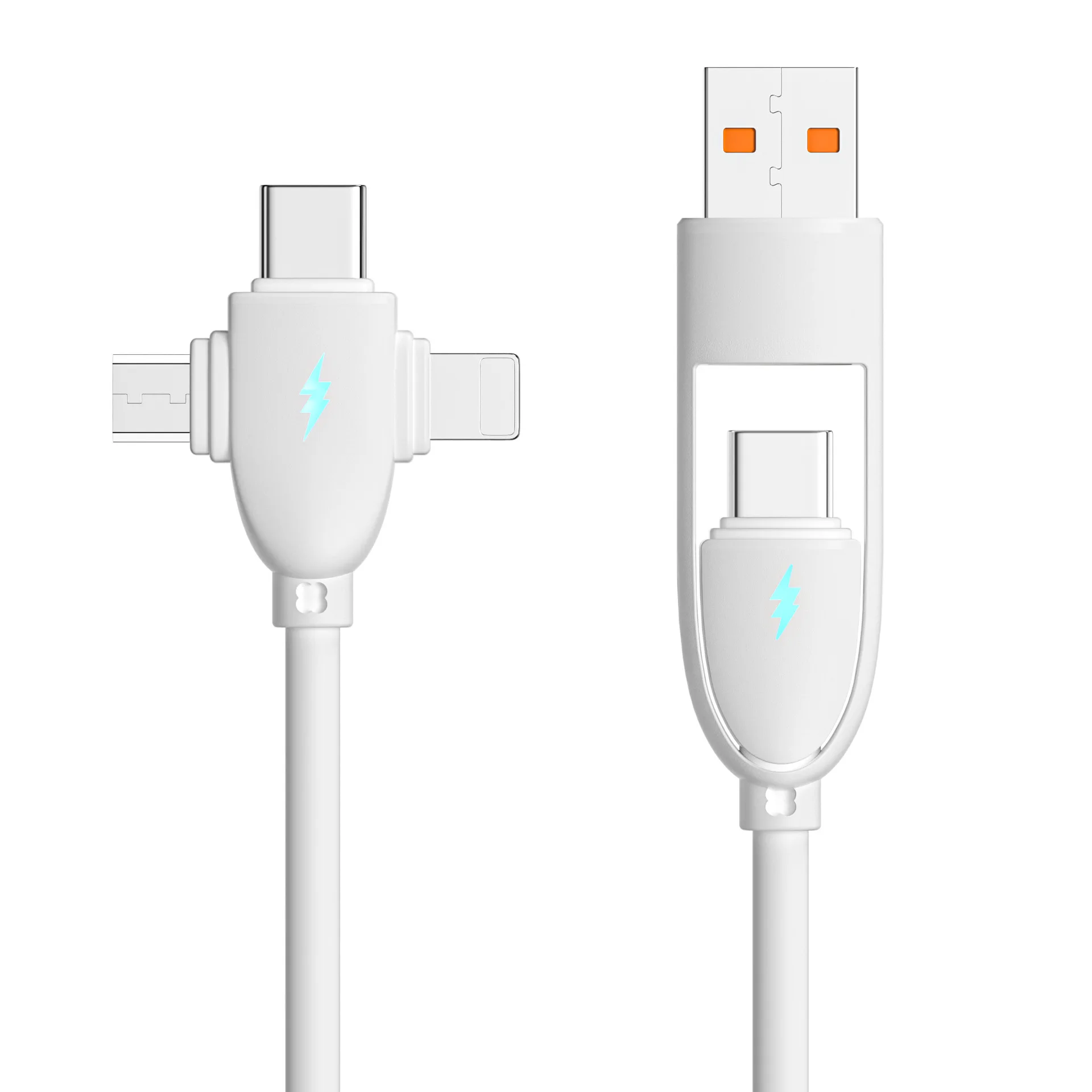 Suporte de telefone usb 3 em 1, multifuncional, cabo de dados de carregamento rápido, cordão de pulso de silicone, portátil, adequado para apple c a c