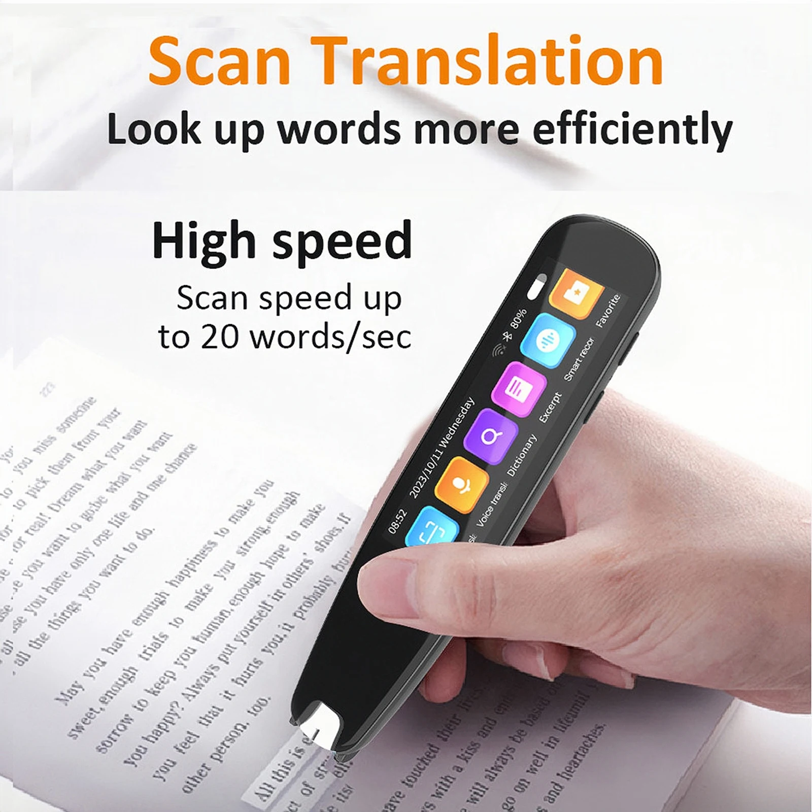 

Smart Voice Translator 131 Language Online 12 Language Offline Multi-function WIFI Scan Translation Pen for Business Travel