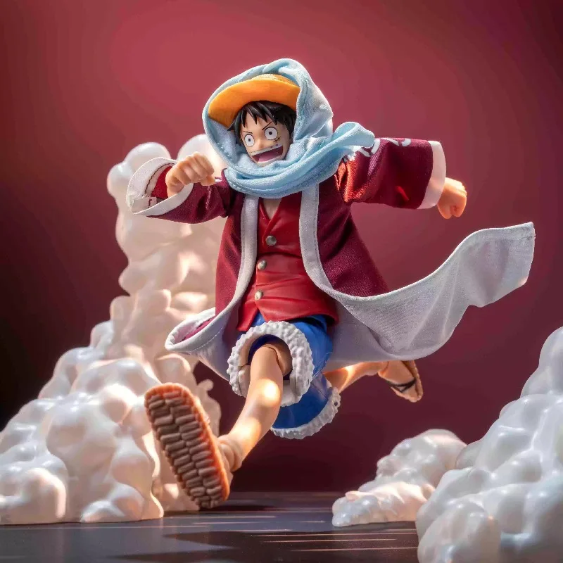 Shf Ruffy Burgunderroter Umhang im Maßstab 1:12, Mantel, Kleidungszubehör, Modell für 15,2 cm große Anime-Actionfiguren, Körperpuppen, Dekor