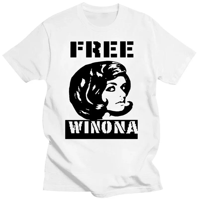 T-Shirt Gratis Winona Ryder A Season Of FREE Aktris oversized t shirt men clothing harajuku Laura Horowitz Kaus Putih fashion