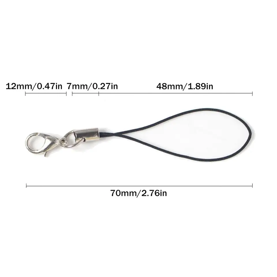 10/20/50Pcs Lobster Clasp Lanyard Strap Cord Mobile Cords Charm Nylon Key Ring Chain For DIY Keyring Jewelry Making Accessories - 3