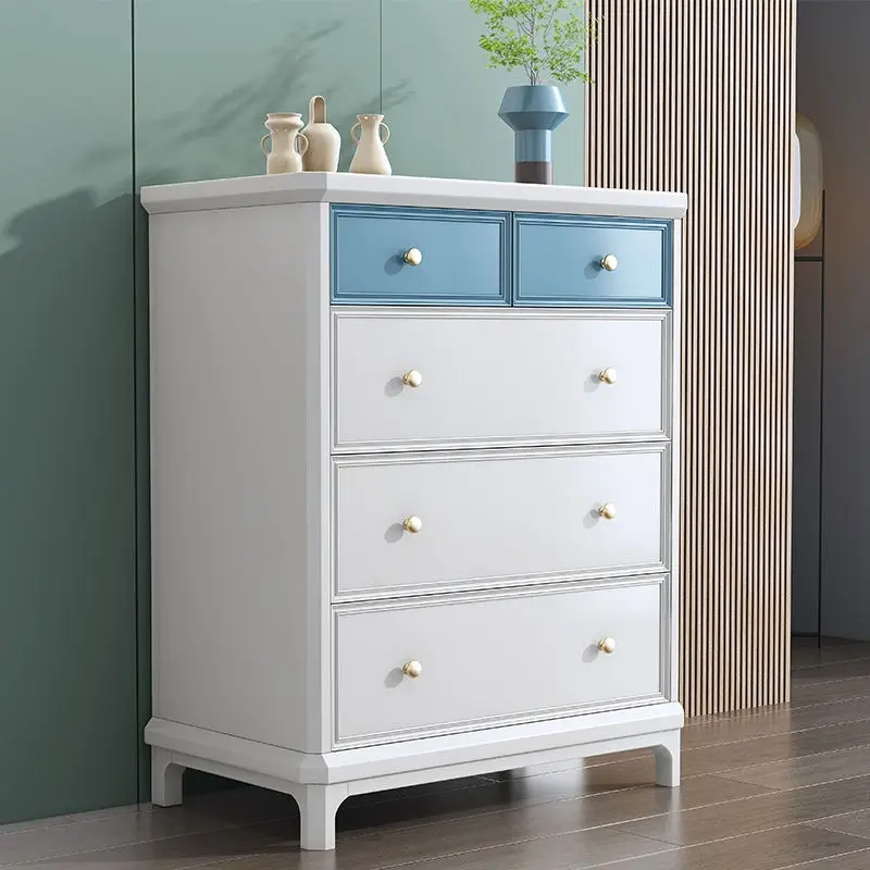 Z DU'S Modern Solid Wood Cabinets, With 4 Layers And 5 Drawers, Large Capacity, Simple And Exquisite Appearance, And DurabilityZ