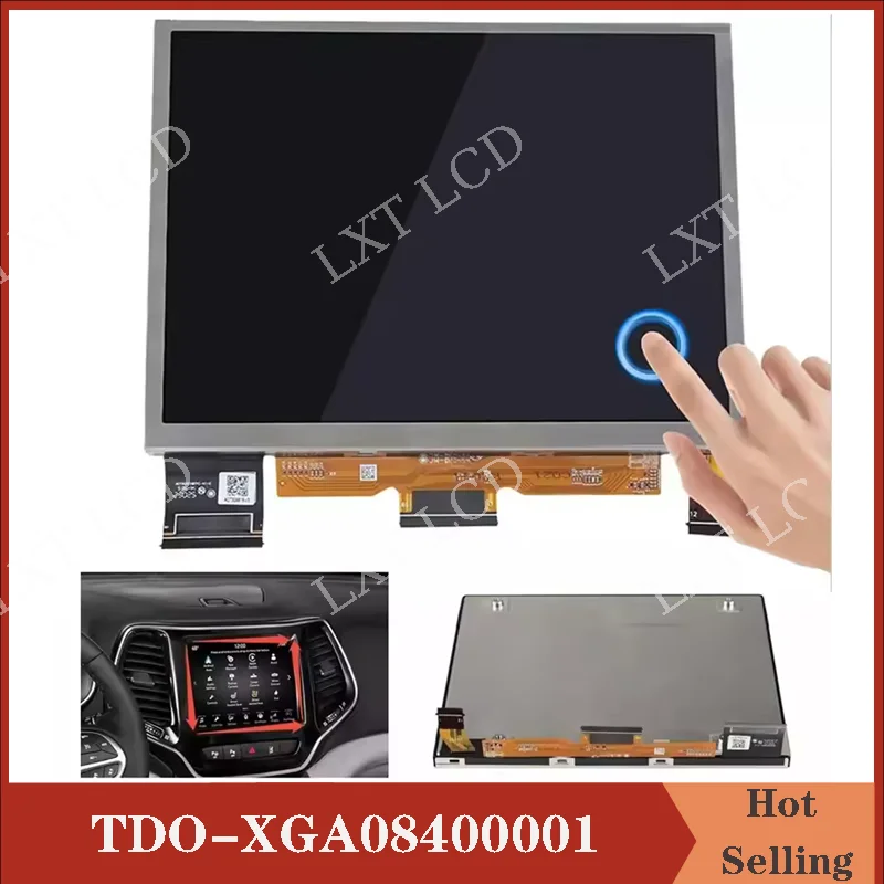 Original 8.4 inch TDO-XGA084 TDO-XGA08400001 LCD With Touch Screen For Jeep Grand Cherokee 2018-2024 Uconnect 4C Radio Navigator