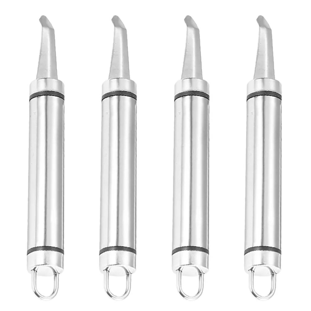 

Набор из 4 многоразовых инструментов для удаления сердцевины из лонгана, личи и креветок, а также для очистки фруктов, кухонный гаджет, многофункциональный инструмент из нержавеющей стали