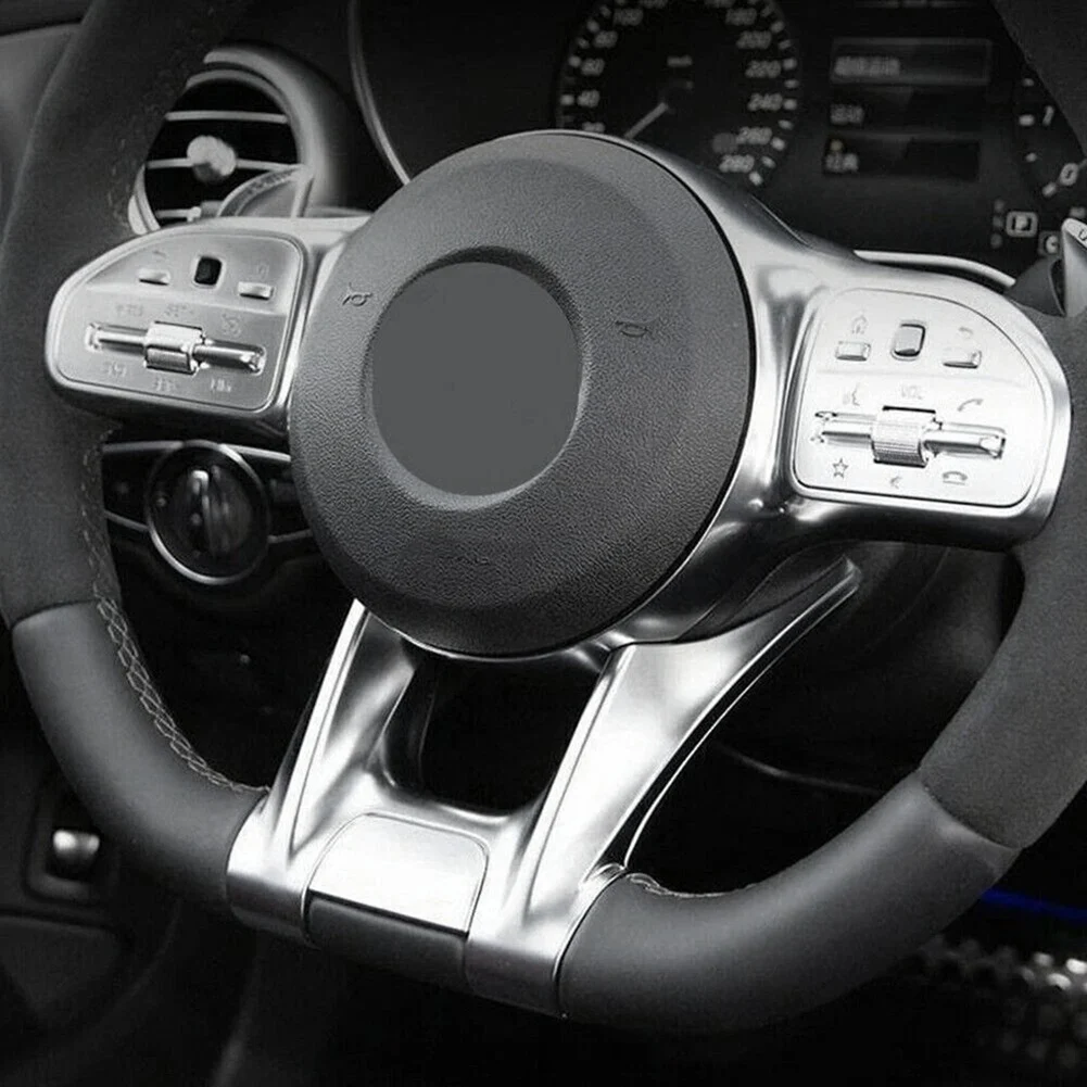 

Efficientt-Car Steering Wheel Trim Cover Flat Design For AMG W177 B W247 C W205 E W213 G W463 GLS W257