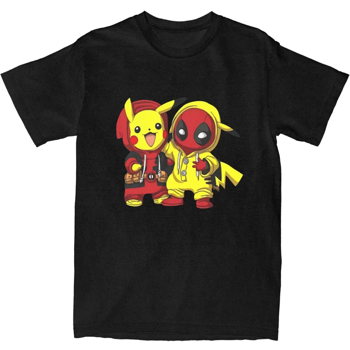 Vintage T Shirt Pikachu Funny Deadpool Kawaii Cotton T-Shirts Hip Hop Tshirt for Men's Summer Y2K Retro Short Sleeve Top Tees