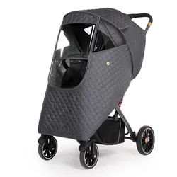 Baby Stroller Rain Cover Baby Walking Tool Windshield Quilted Cozy Anti-Droplet Raincoat