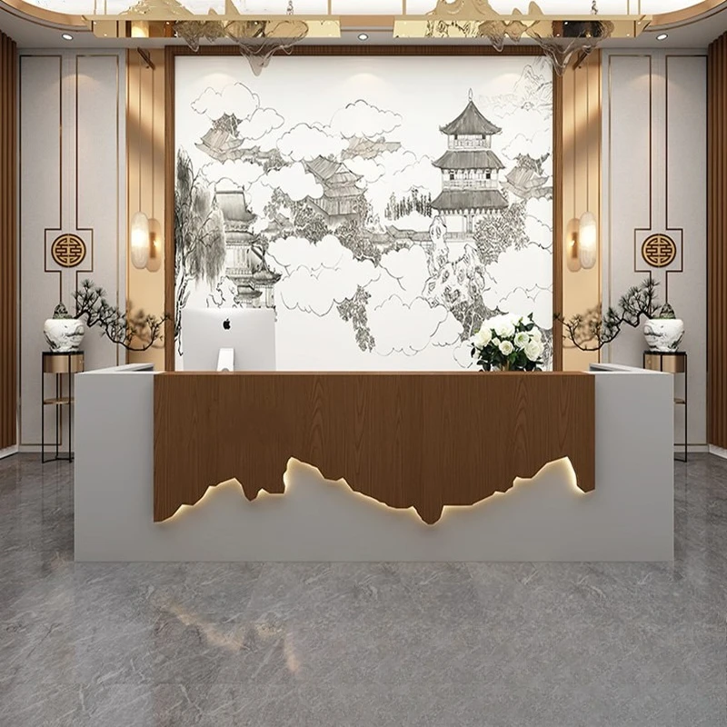 

Китайские элитные стойки регистрации Компания Добро пожаловать Сбор приема Стойка красоты Офисная мебель Военное ДелоZY40JDT