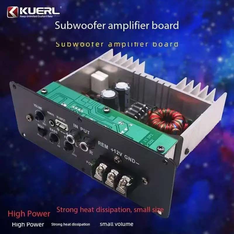 high power Small volume RMS 80W max 600W  4OHM 12V Audio Receiver Car Audio Speaker Amplifier Board with strong heat dissipation
