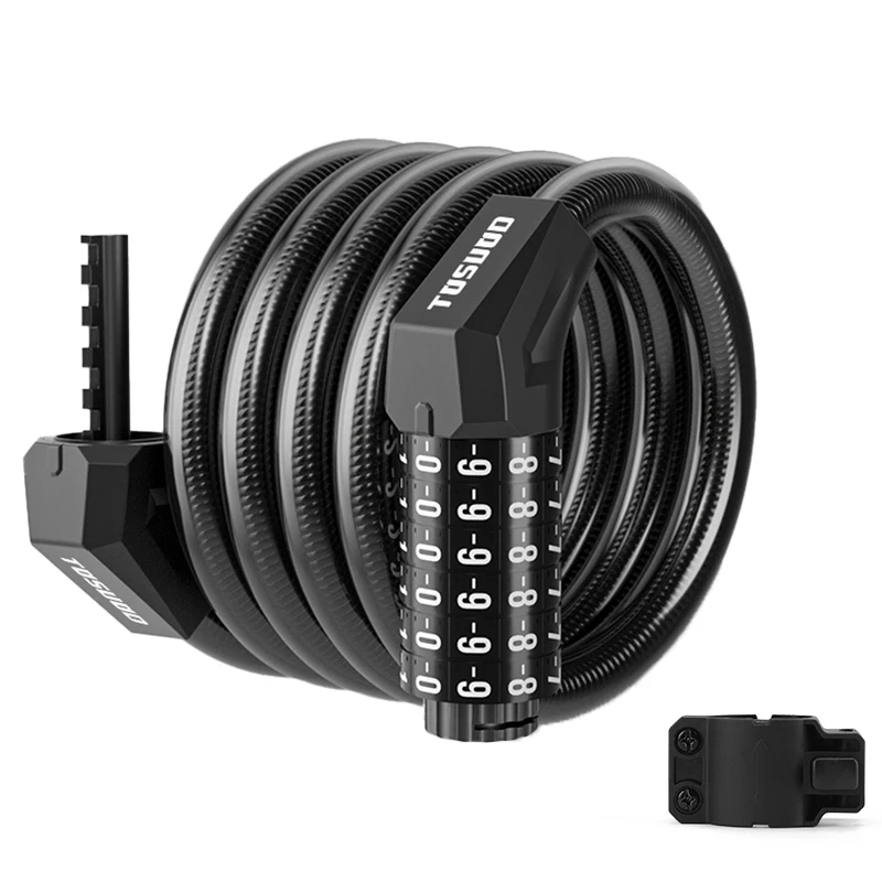 AliExpress TOSUOD Bicycle Combination Lock 6 Digit Password Lock Anti-theft Safety Bike Cable Lock Elasticity Coiled Lock Bike Accessories
