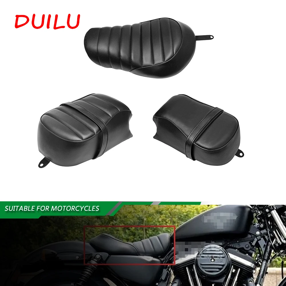 

Motorcycle Front Driver PU Leather Pillow Solo Seat Cushion For Harley Sportster Iron XL 883 1200 XL883N Roadster Custom XL883