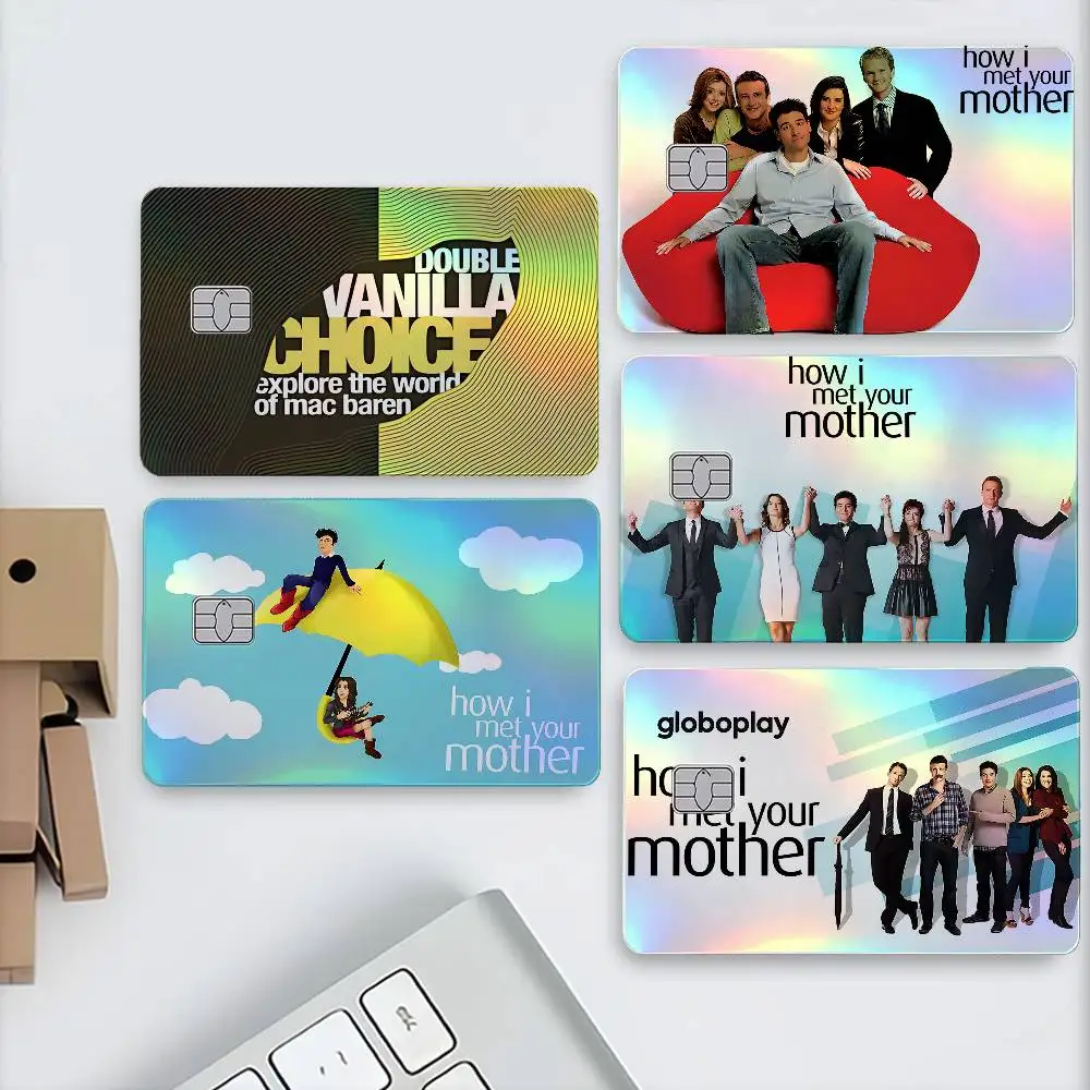 How I Met Your Mother Laser Holographic Card Skin Sticker For Credit Debit Cards 4pcs/Set Waterproof Scratch-Resistant Protector