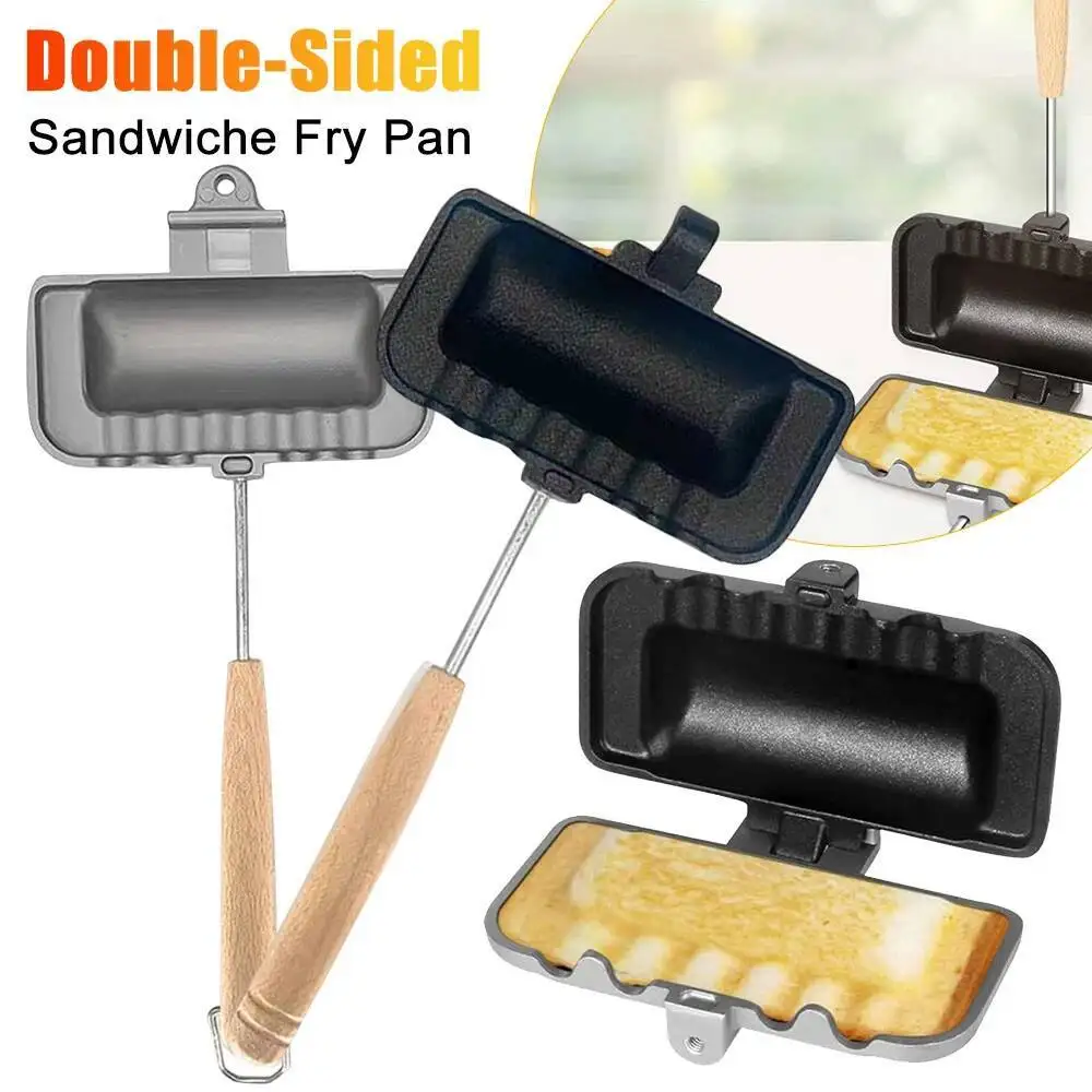 

Двусторонняя песчаная сковорода с антипригарным покрытием, вафельница, противень для выпечки тостов, омлетов, применимая газовая плита, кухонный инструмент, гаджеты