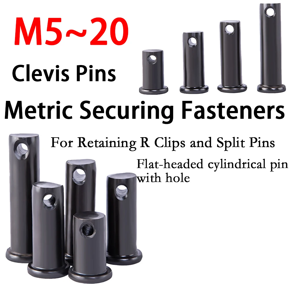 Carbon Steel with Hole Pin Shaft Cotter Pin Set Flat Head Cylindrical Pin Plug Pin Positioning Pin M5 M6 M8~M14 GB882