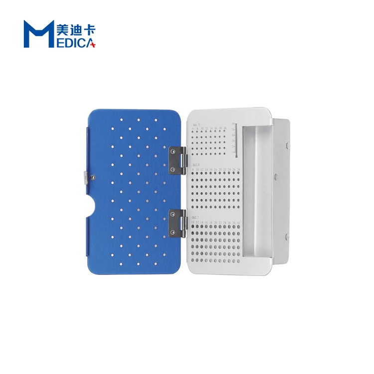 veterinary orthopedic implants instruments mini micro screw sterilization box case