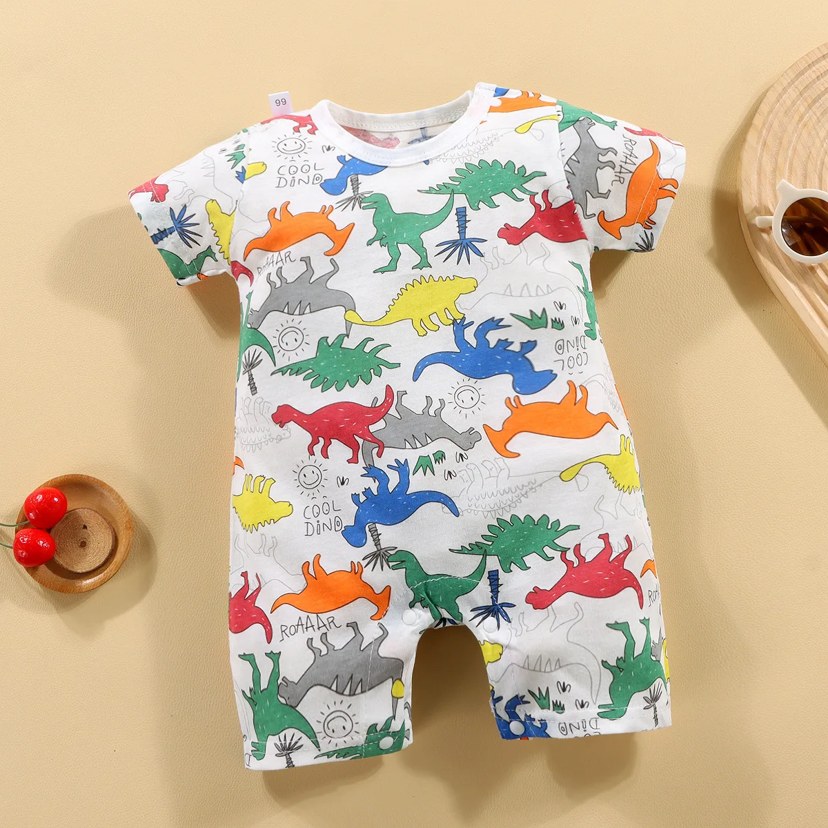 2024 Climbing Clothes Pure Cotton Summer New Version Of Male Baby Thin Female Short Sleeved Children Onesies Kids Clothes