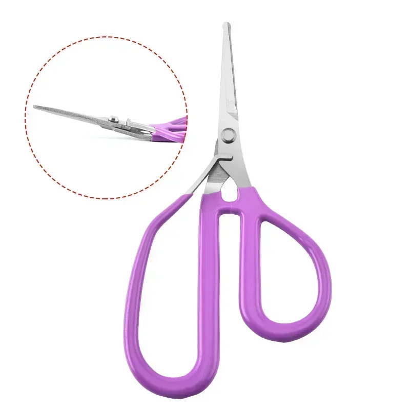 Stainless Steel Pruning Shear Curved Blade Flowers Bonsai Plants Grape Sparse Scissor Household Garden Tools for Gardener