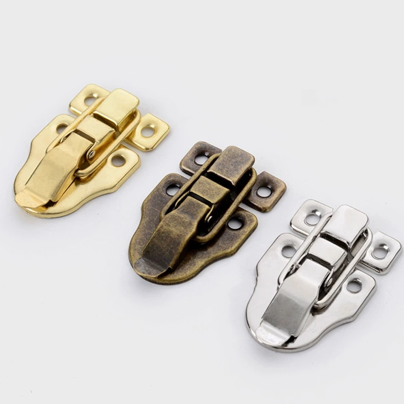 Description Picture 3 of item67JE Antique Jewelry Box Lock for Latch Wooden Box Decorative Buckle Lock Heavy Duty Iron Suitcase Cabinet Hinge Easy to Inst