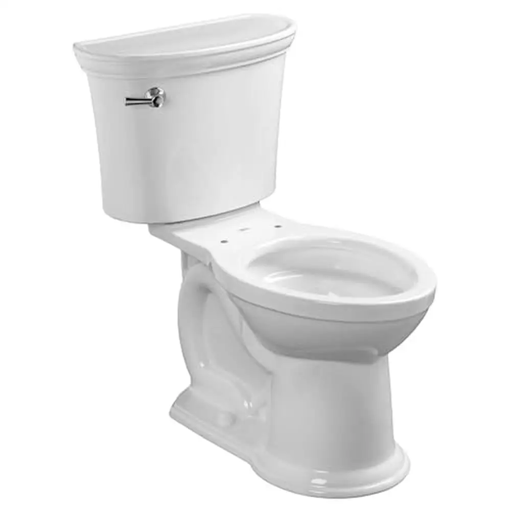 Heritage Vormax Elongated 2-Piece Toilet Chair Height White 1.28 GPF Cleans 2X Better CleanCurve Rim Timeless Style Jetted Flush