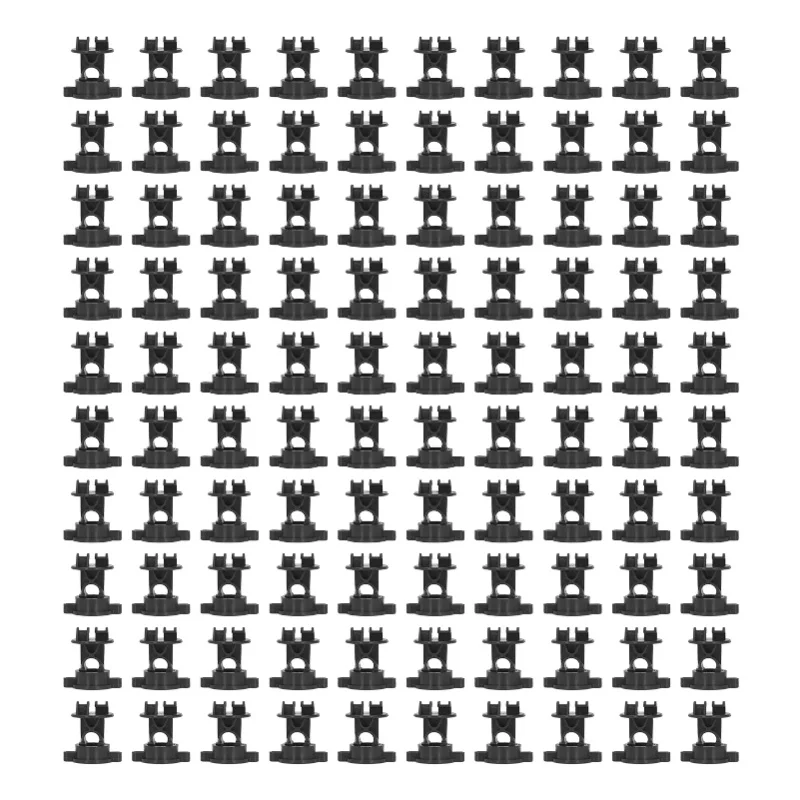 

100pcs Insulator ABS 55mm Length 48mm Width Bolt Type Insulators For Electric Fence Agricultural Garden Black