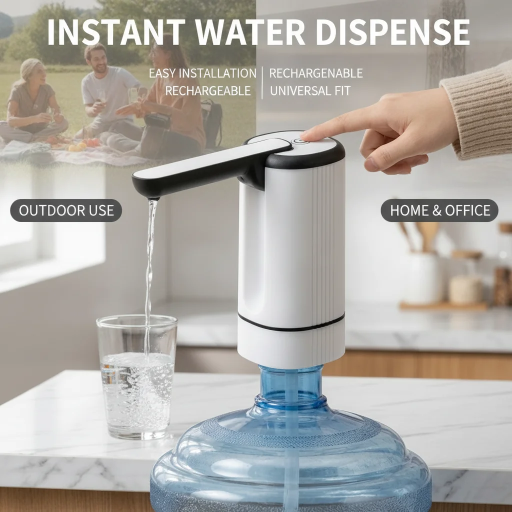 New Electric Purified Water Folding Pump Household Automatic Water Pressure Device Bucket Packaged Water Supply System