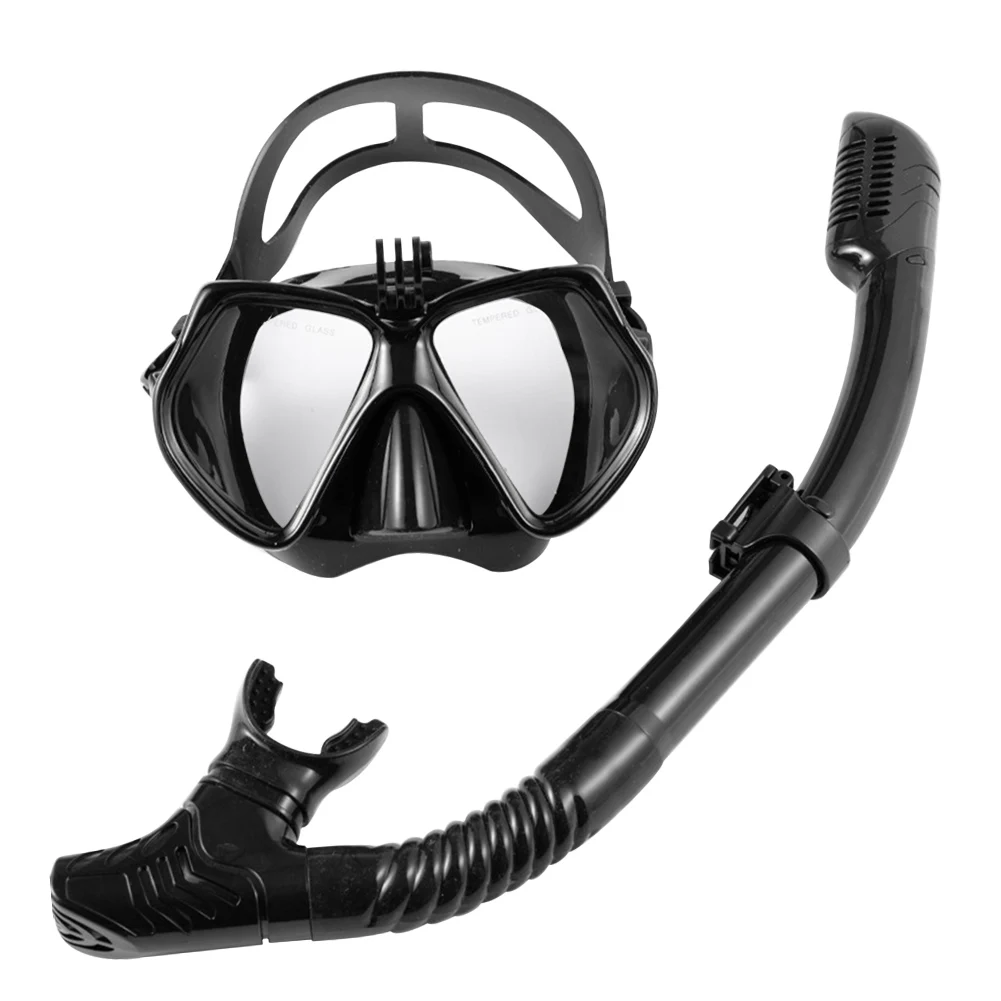 

Diving Mask Swimming Goggles For GoPro Underwater Sports Camera Tempered Glass Professional Scuba Dry Snorkel Tube Adults Youth