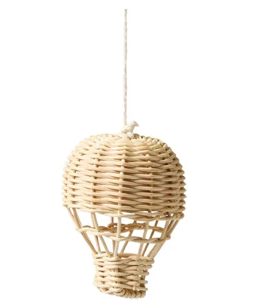 

Handwoven Rattan Hot Air Room Nursery Decor Unique Hanging Pendant Photography Props Natural Material