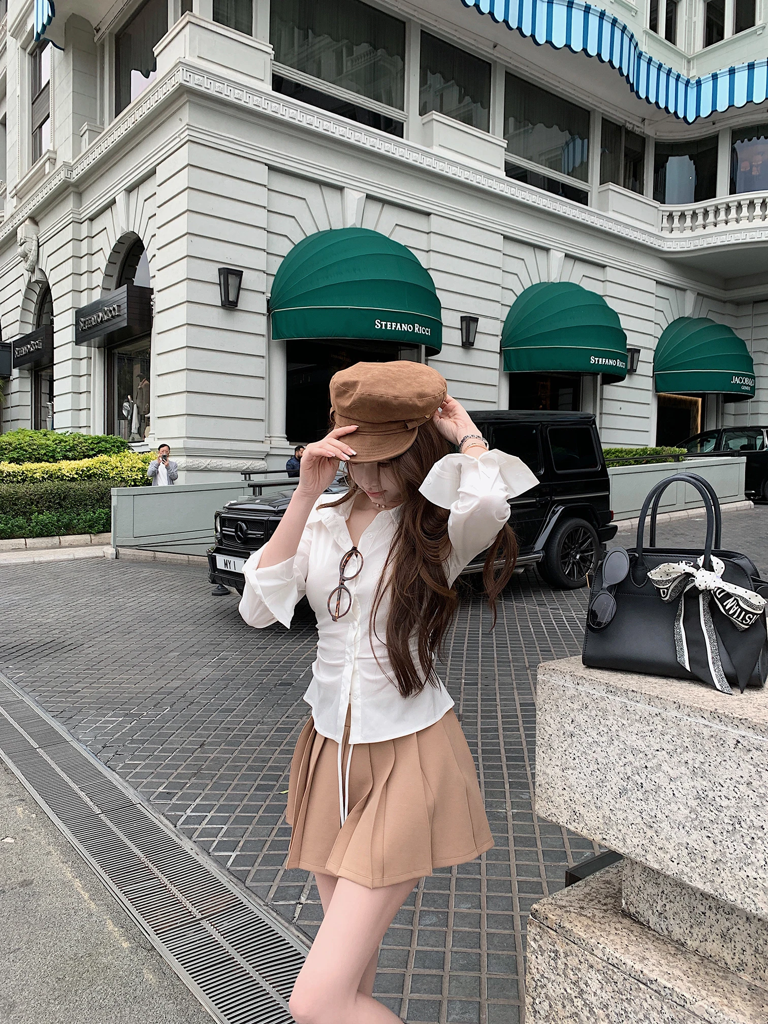 

Юбка Mlancy Double C с вырезом на талии, весна 2025, женская, премиум-класса, из других материалов, 100%