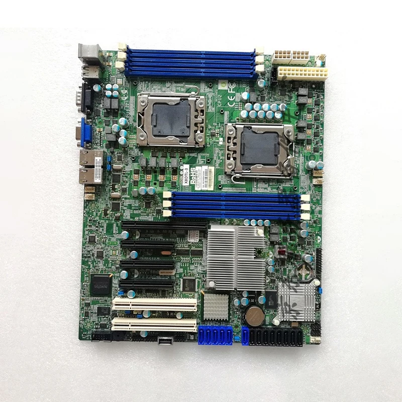 X8DTL-3 Per Supermicro Doppie prese LGA a 1366 pin Server Workstation Scheda madre SAS a 8 porte integrata Supporta display indipendente