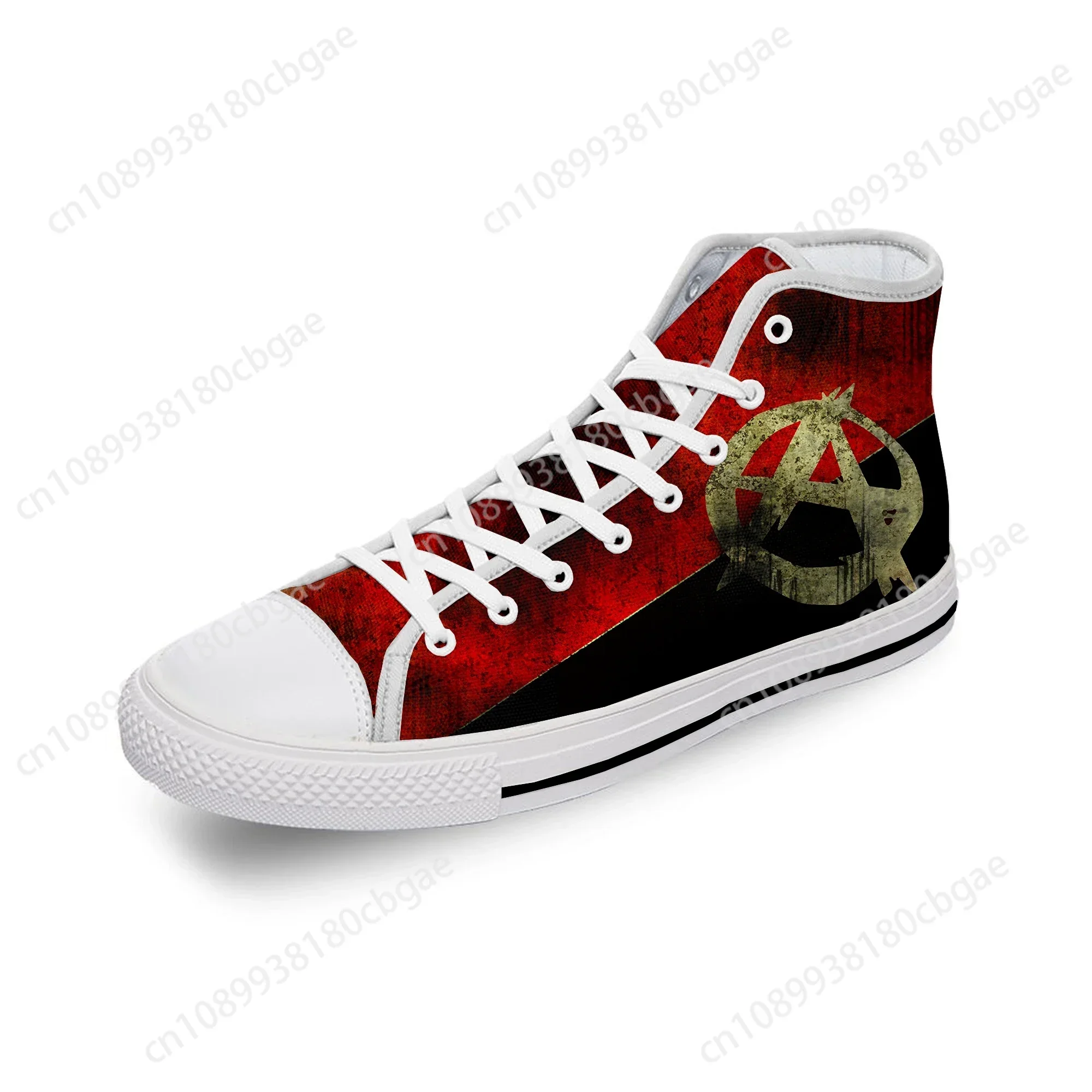 الفوضى رمز الفوضى شعبية القماش الأبيض موضة ثلاثية الأبعاد طباعة عالية أعلى حذاء قماش الرجال النساء خفيفة الوزن تنفس أحذية رياضية #2