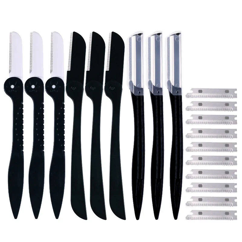 Karsyngirl-Rasoir pour le visage, tondeuses pour les yeux, lame de couteau, rasoir pour sourcils saillants, outils d'épilation, 5/10 pièces