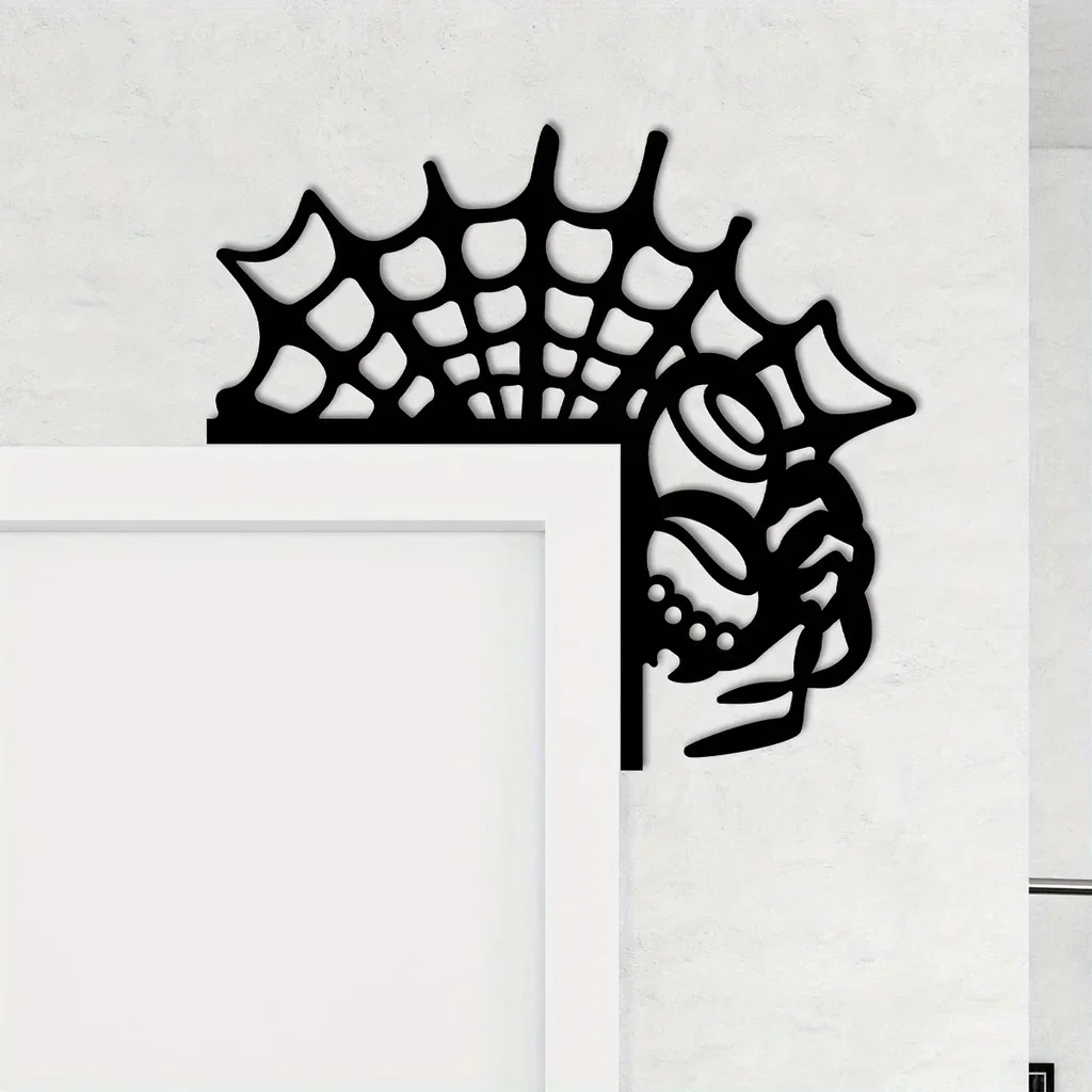 

Дверной угловой знак на Хэллоуин, домашний декор, украшение, паук, интерьерная дверь, деревянная дверь, угловой знак на Хэллоуин, декор для угла, праздничный подарок