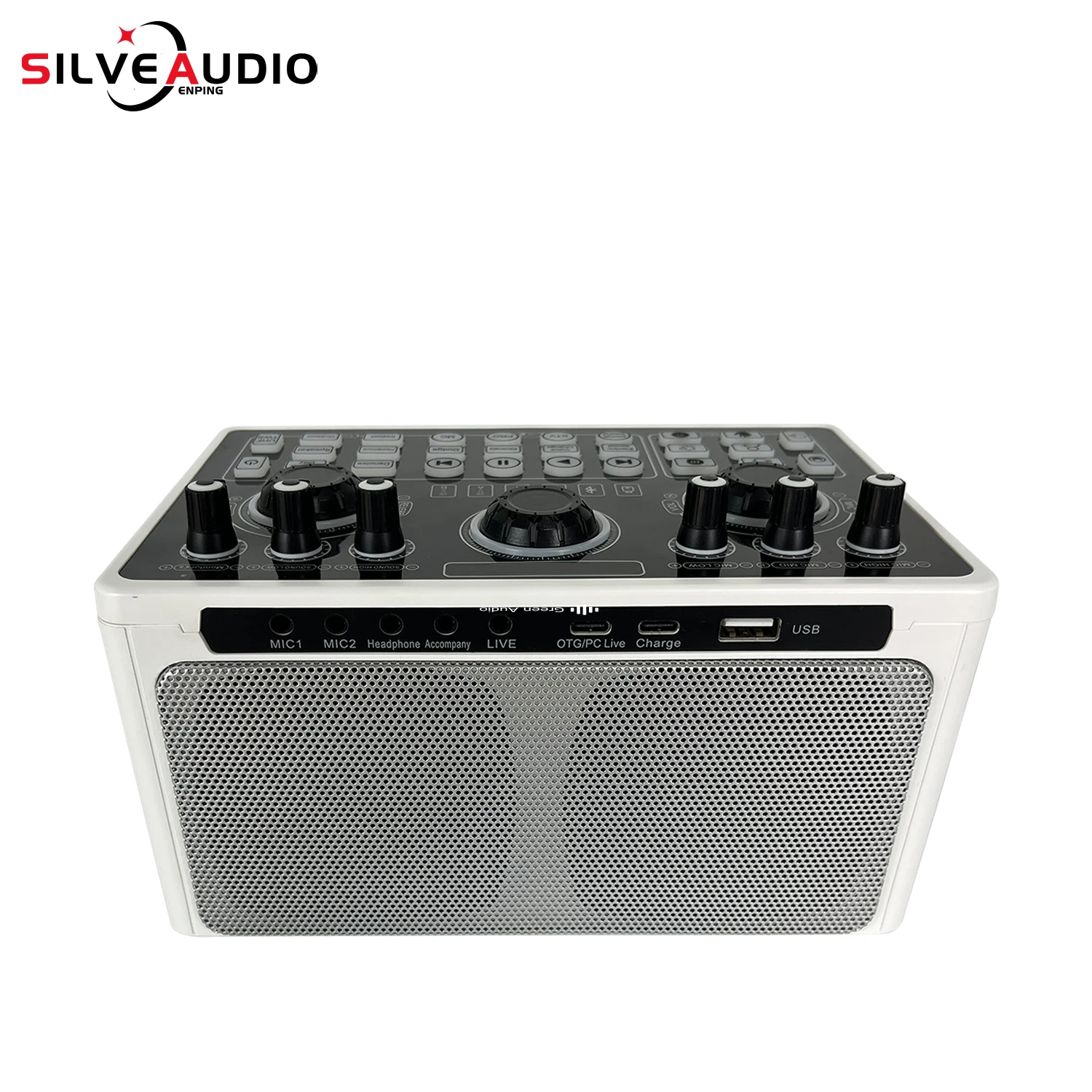 Zdjęcie 7: GAX-HC29 Przenośny system głośników 3 w 1 Interfejs audio z mikrofonami Karta dźwiękowa