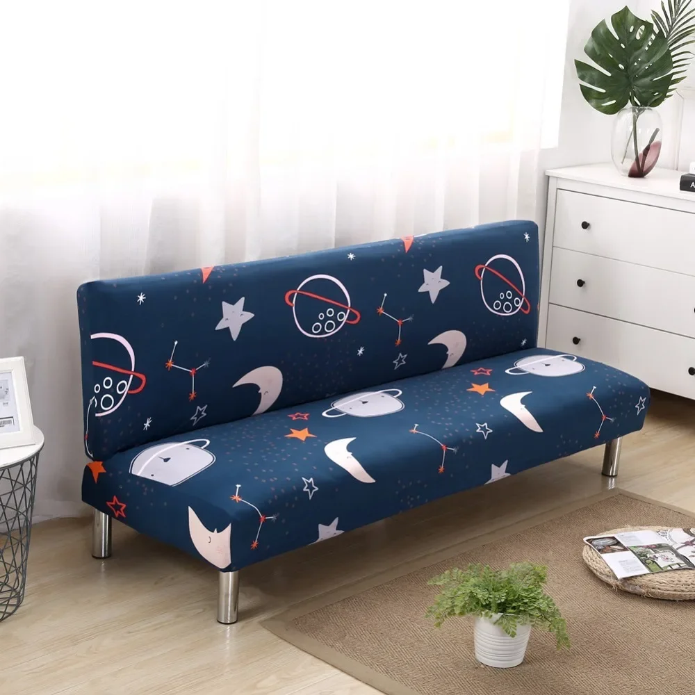 Sofa Cover For Living Room All-inclusive Tight Wrap Elasticity Stretch Couch Cover Cases For Seat Without Armrest Folding Bed