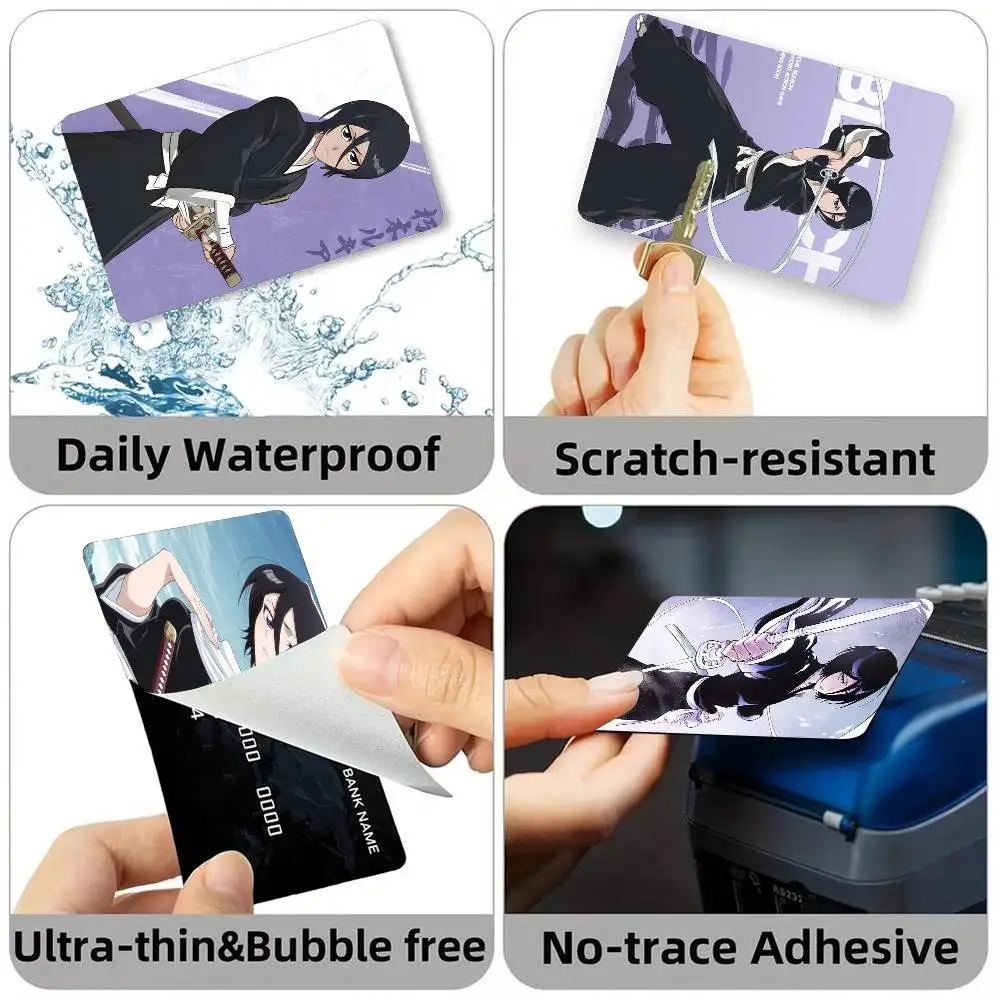 Anime B-Bleach-ES R-Renji Abarai  Credit Card HD Stickers Game Card Decal Small Chip Waterproof Sticker Gift