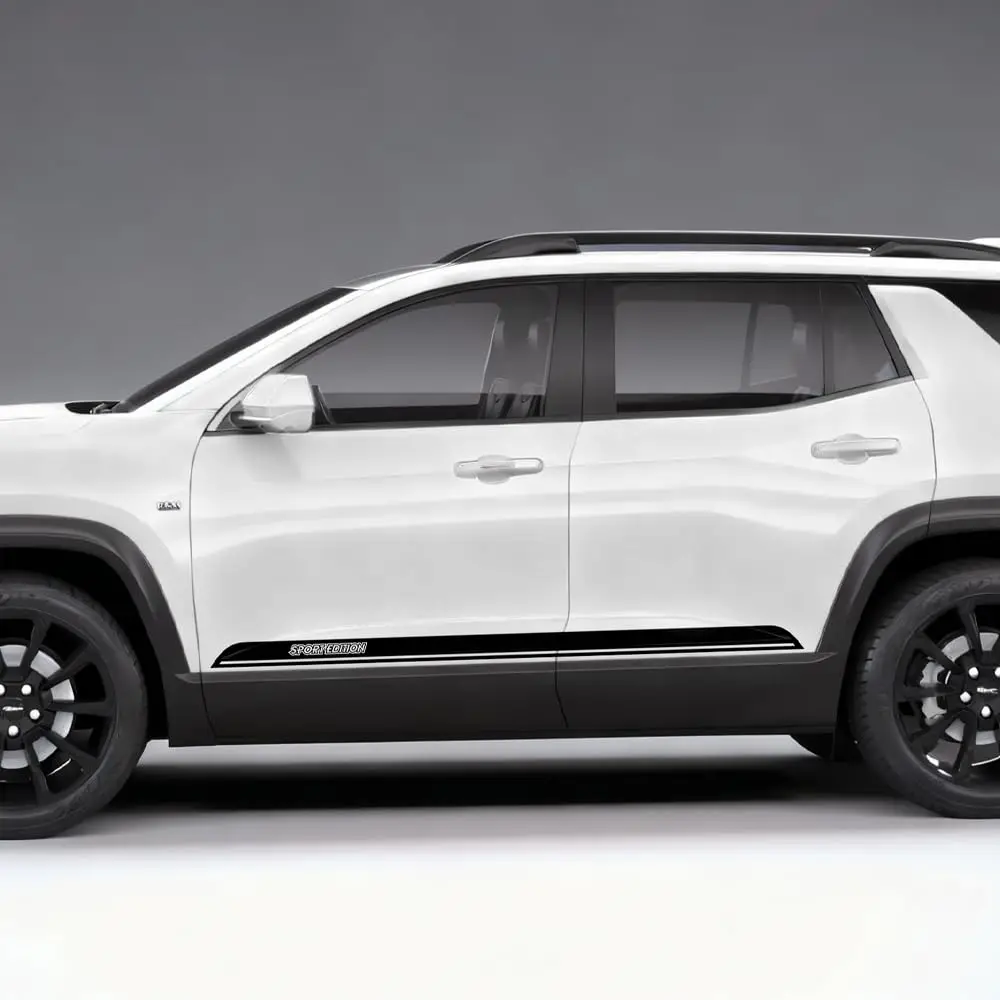 

2X Decal Sticker Vinyl Side Racing Stripes Sport Edition Graphics Compatible with GMC Terrain Denali