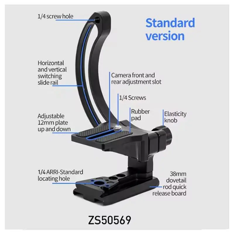 [B24B!】 Camera Lens Support Camera Video Holder For DSLR Camera Horizontal And Vertical Camera Lens Support