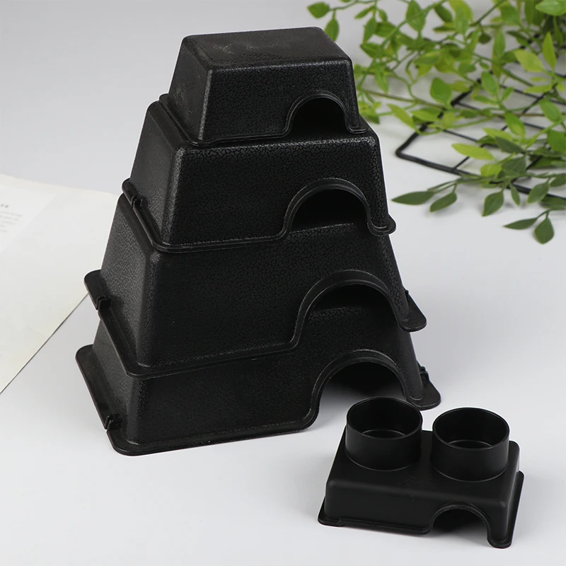 Reptile Hide Box Small Animal Hideaway Reptile Enclosure Black Ventilation Hiding Cave For Gecko Snake Spider Lizard Insect view 2