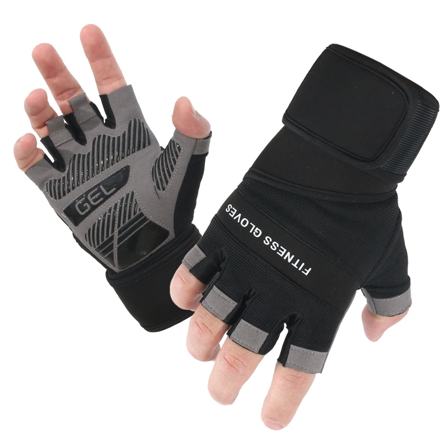 Fitness Training Half-Finger Gloves Summer Breathable Durable Anti-Slip Barbell Equipment Weightlifting Lifting Weights Extended