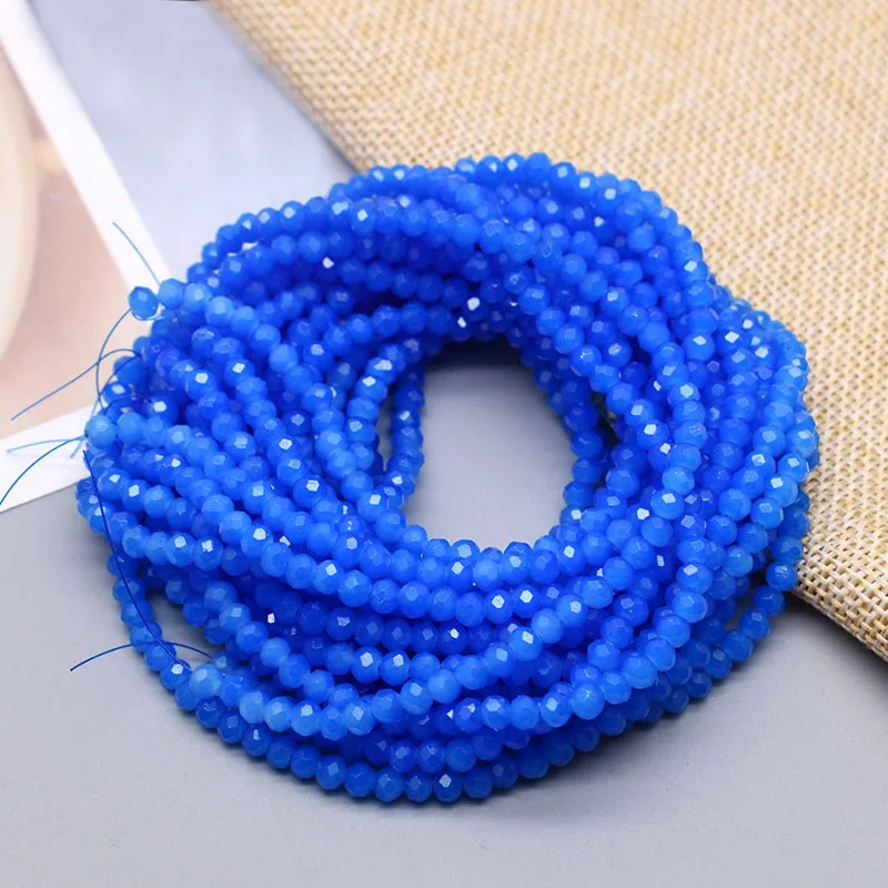 1 2 3 4Mm Rose Rood Verven Rondelle Kristallen Glazen Kralen Platte Facet Losse Spacer Glazen Kralen Voor Sieraden maken Sieraden Diy
