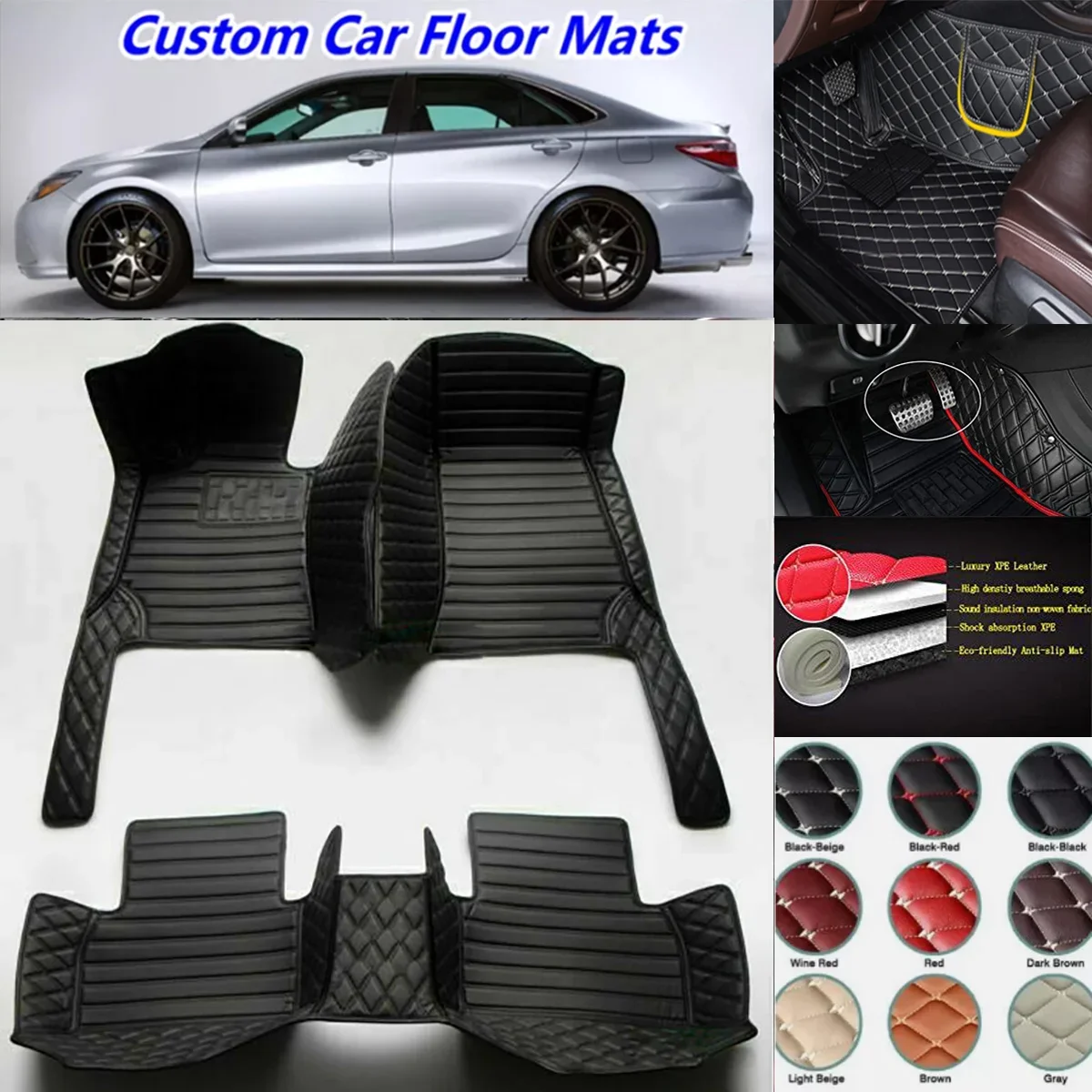 Custom Car Floor Mats For Lexus IS IS200 IS200C IS250 IS300 IS300h IS350 IS500 Auto Carpets Foot Coche Accessorie Floor Liners