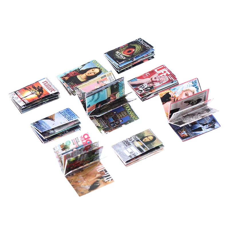 3 قطعة/الوحدة 1:12 مقياس دمية المنمنمات الكتاب الهزلي مجلة صغيرة التظاهر اللعب بيت الدمية الأثاث الديكور اكسسوارات اللعب